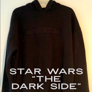 H&M HOODIE “The Dark Side” Dark Black Star Wars Sweatshirt. Excellent Co…
